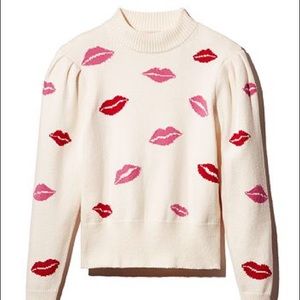 Kate Spade Mock Neck Lip Sweater